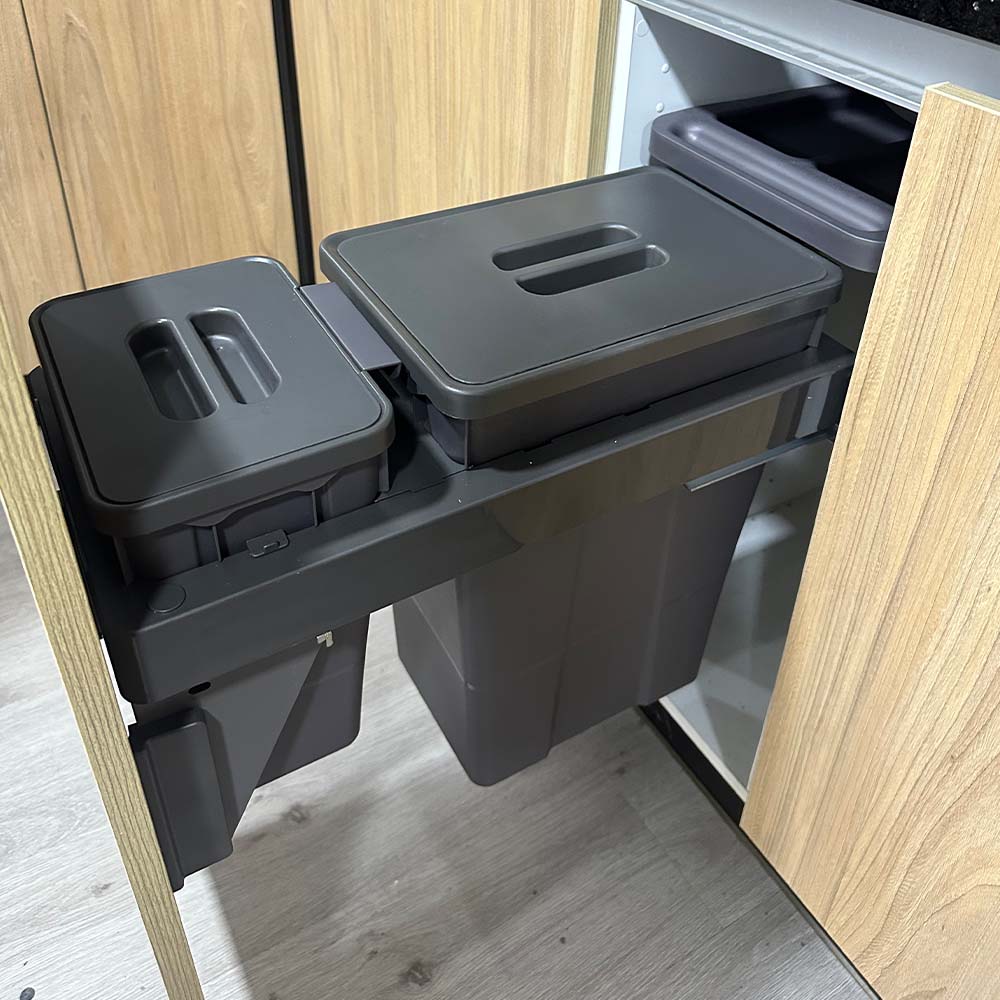 Basurero Reciclaje 2 contenedores extraíble (18 y 6 litros)