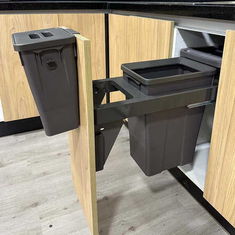 Basurero Reciclaje 2 contenedores extraíble (18 y 6 litros)