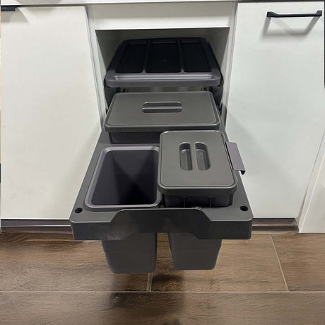 Basurero Reciclaje 3 contenedores extraíble (18L+6L+5L)