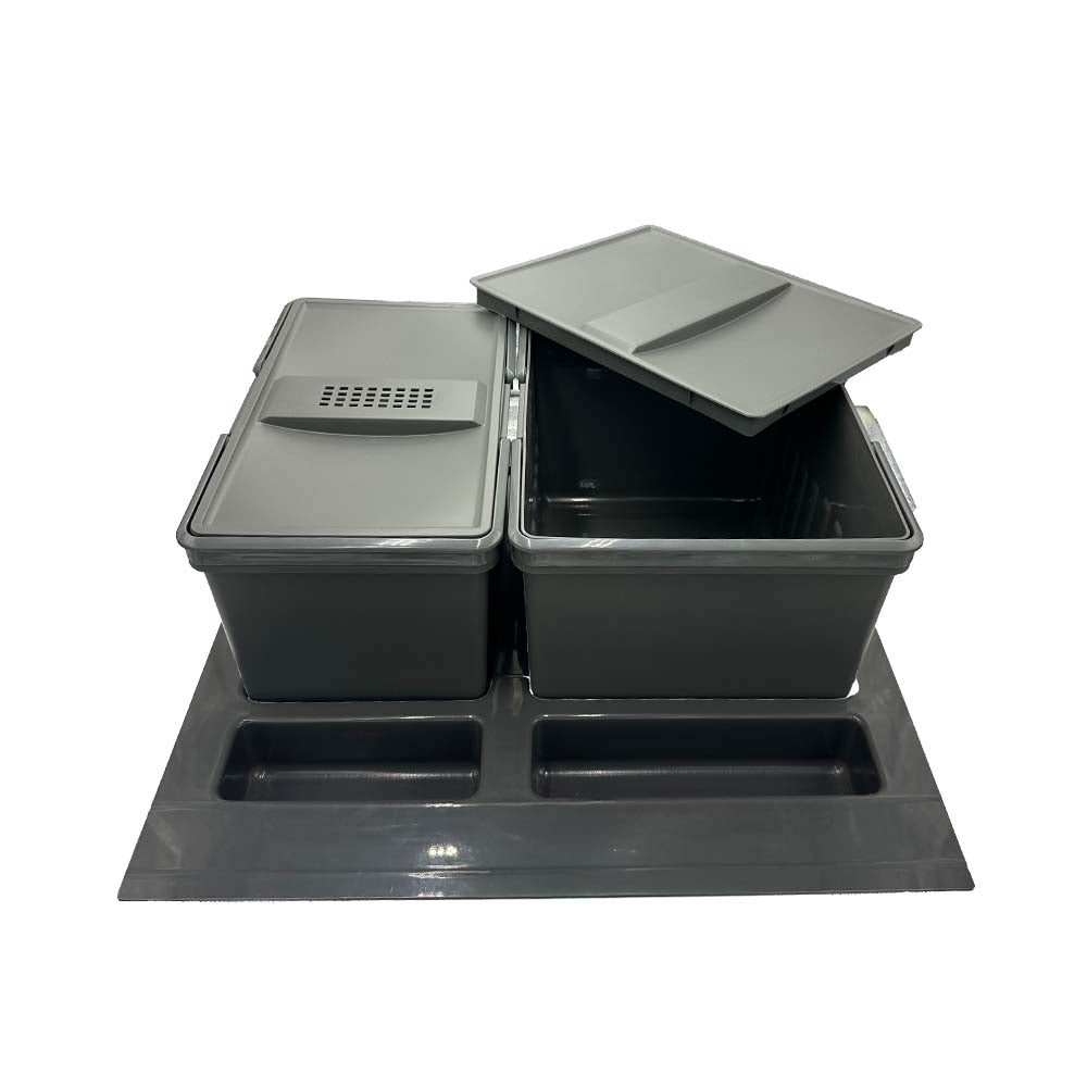 Basurero Reciclaje 2 contenedores para cajón (31 litros)