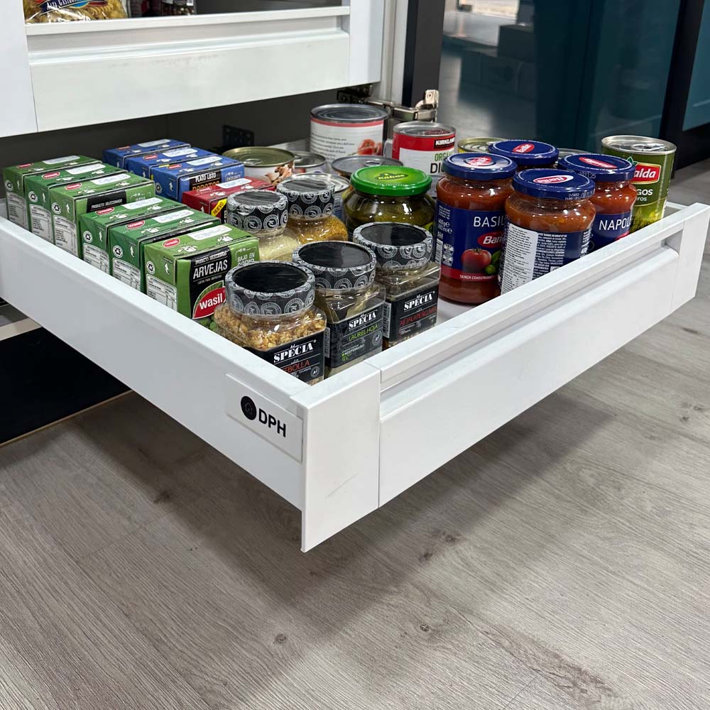 Cajón Metálico Blanco Interior Bajo - Ancho 1000mm