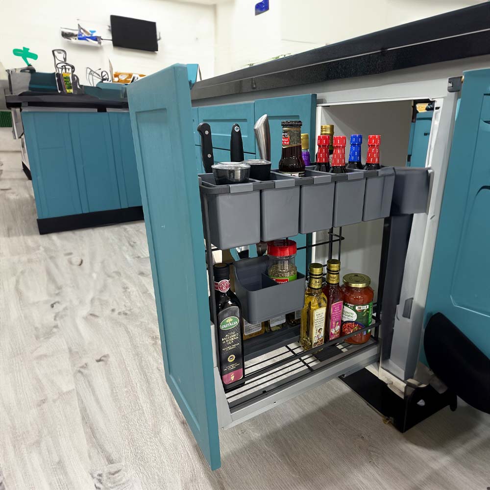 Especiero organizador antracita extraíble cierre suave