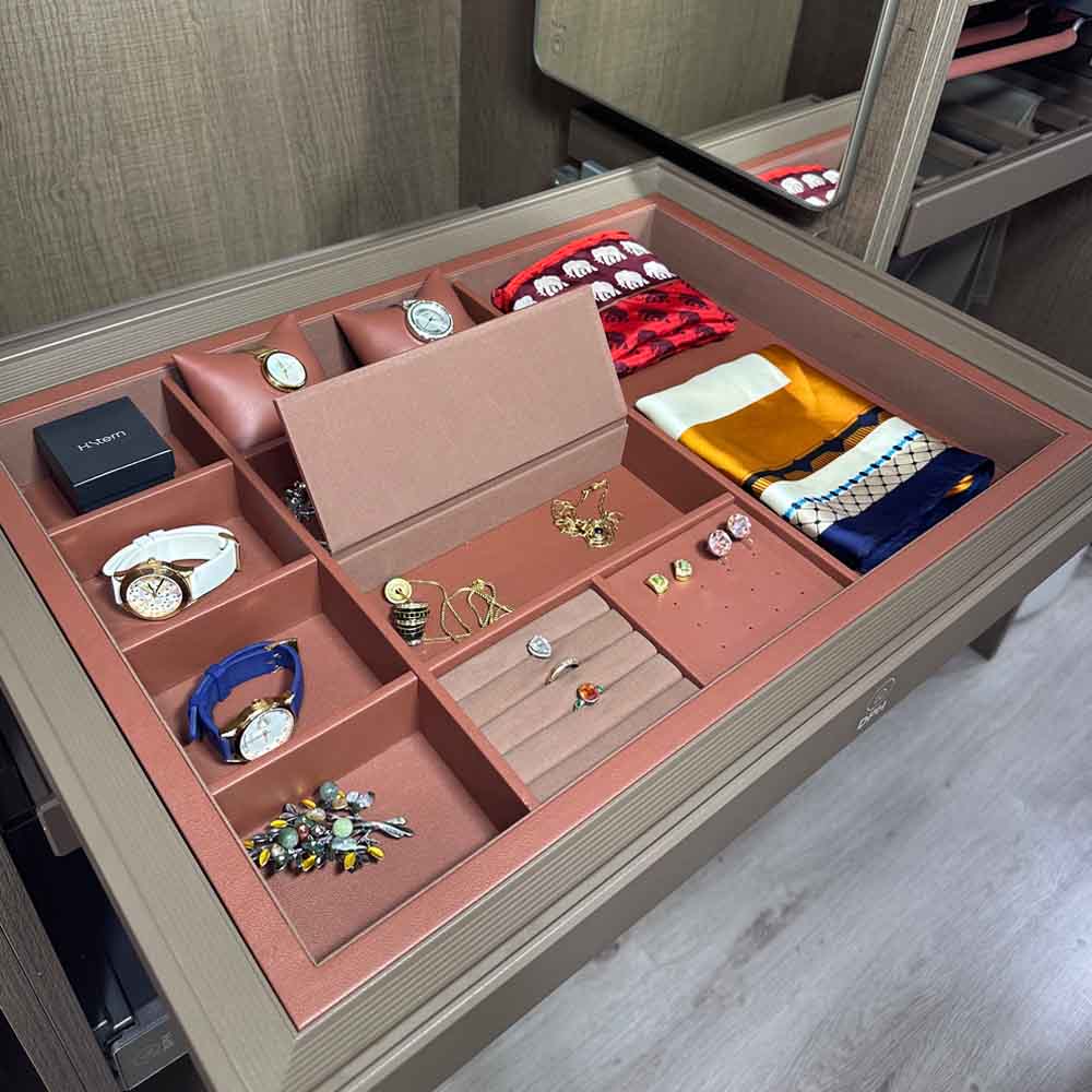 Organizador de Joyas y Accesorios café moca