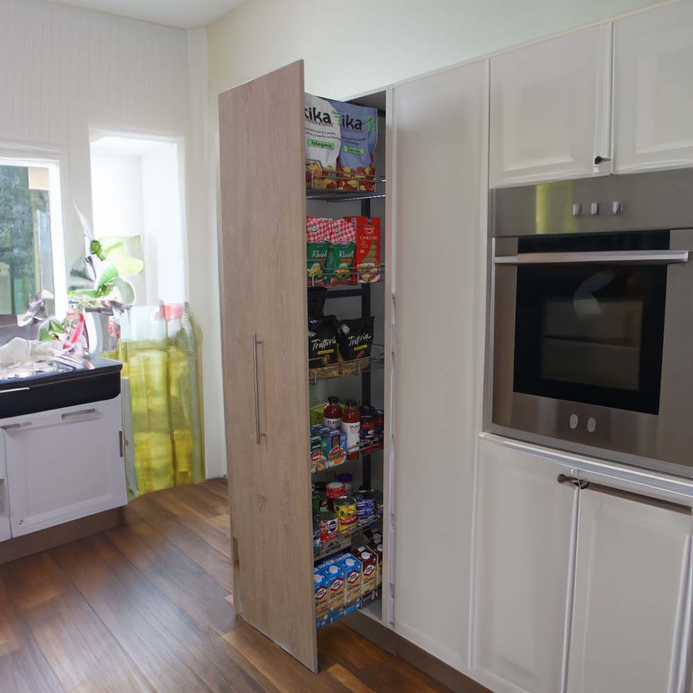 Columna extraíble 6 canastos acero cromado