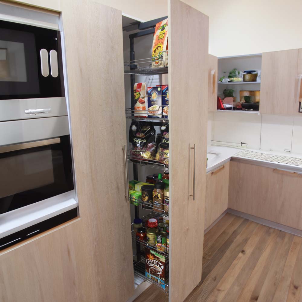 Columna extraíble 6 canastos acero cromado