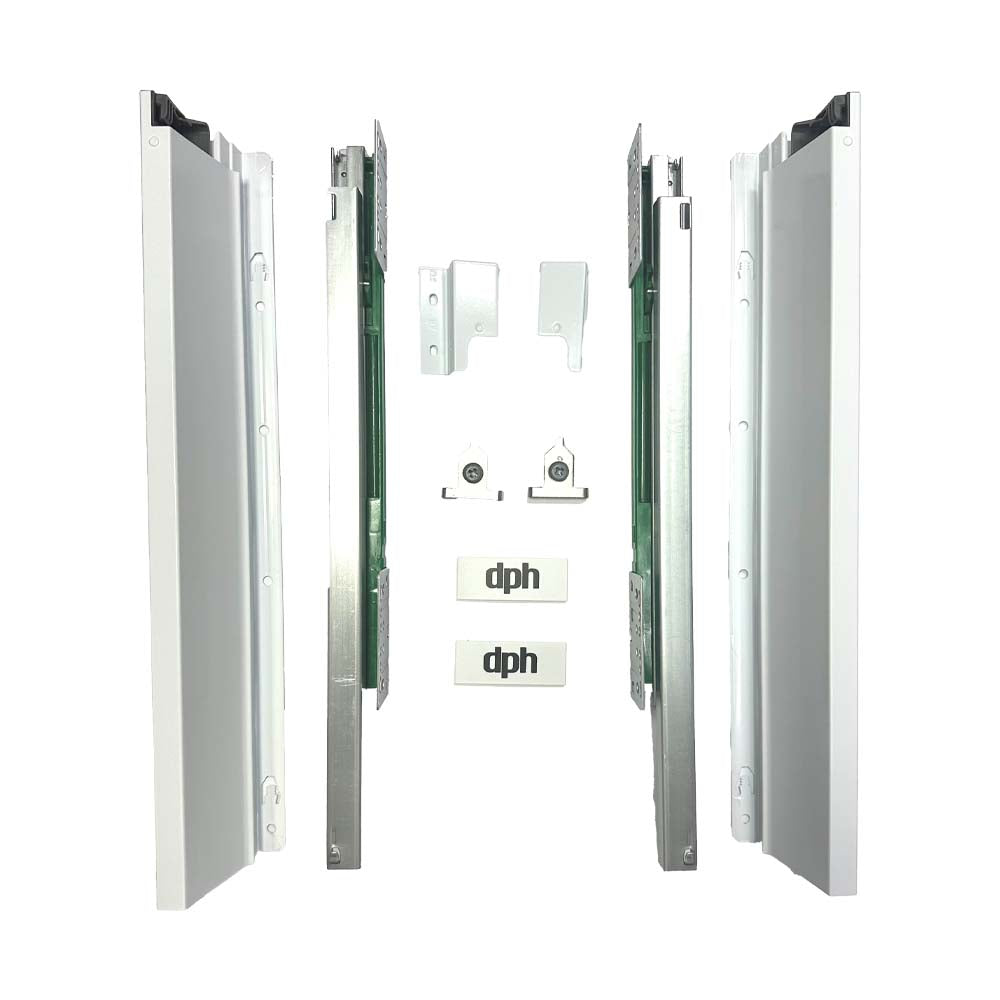 Cajón lateral metálico cierre suave - Blanco