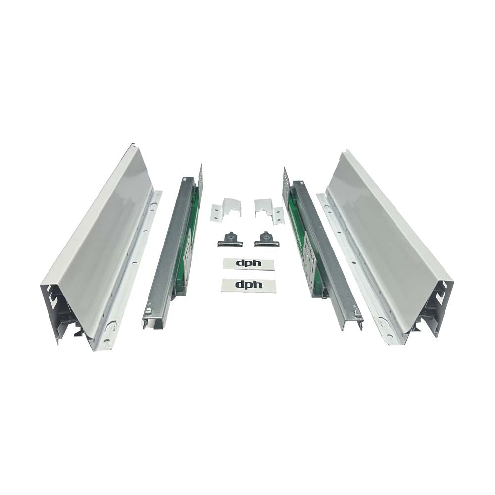 Cajón lateral metálico cierre suave - Blanco