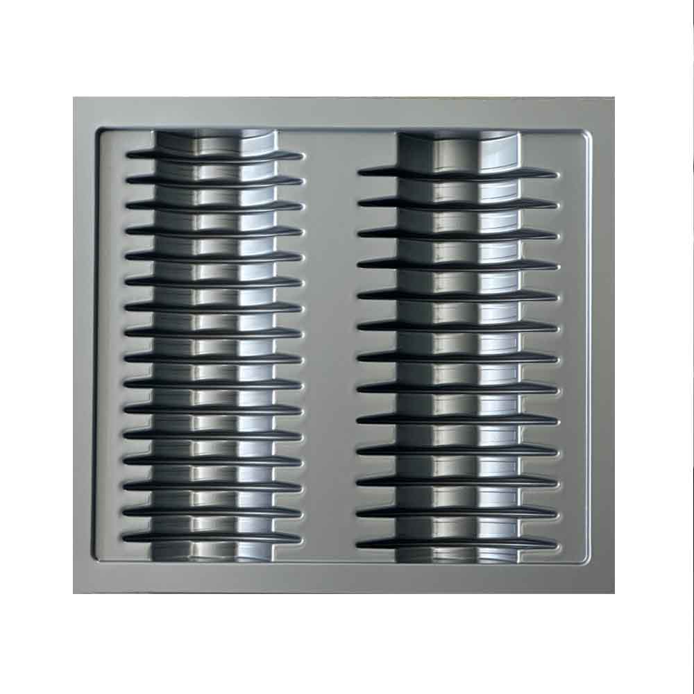 Organizador de platos color gris