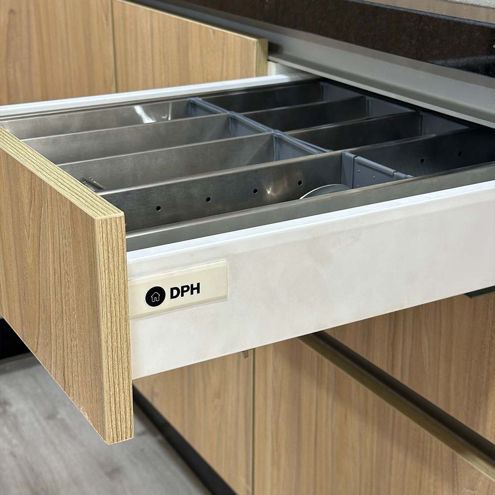 Cajón lateral metálico cierre suave - Blanco