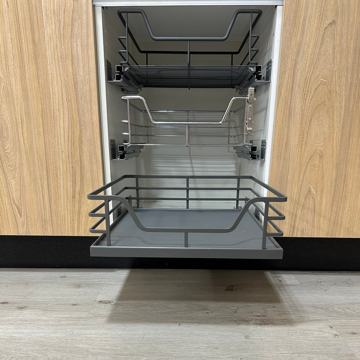 Cesta Organizadora antracita cierre suave