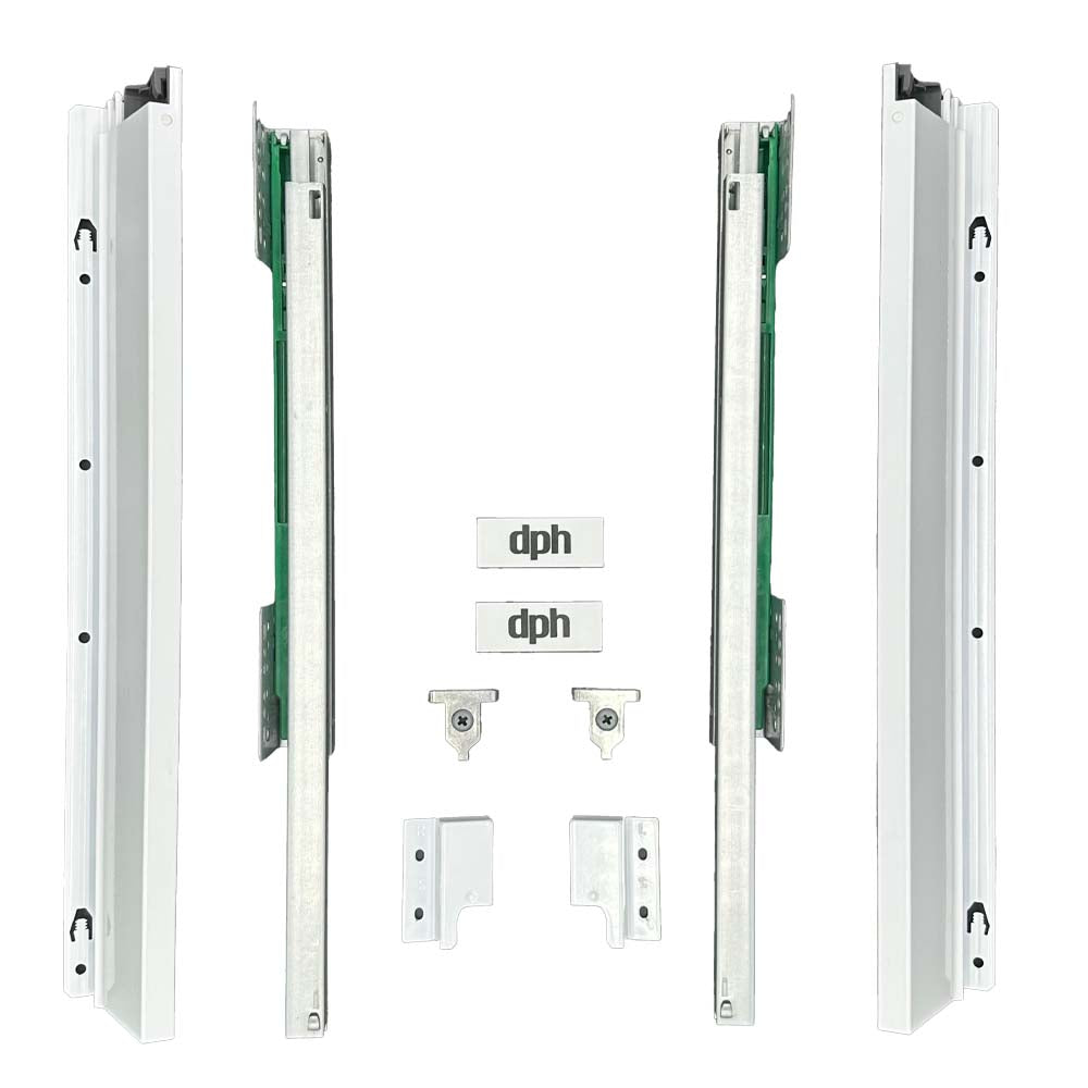 Cajón lateral metálico cierre suave - Blanco