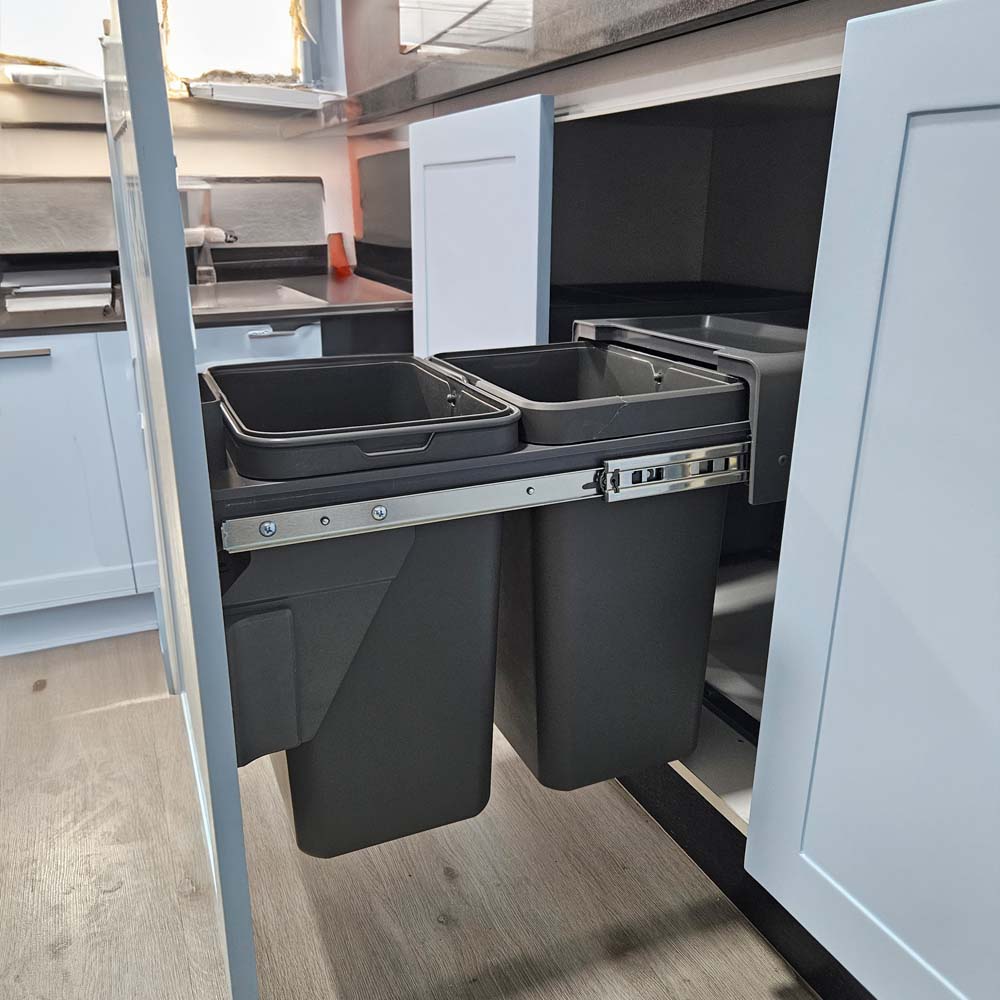 Basurero Reciclaje 2 contenedores extraíbles (40 litros)