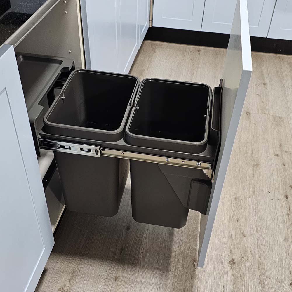Basurero Reciclaje 2 contenedores extraíbles (40 litros)
