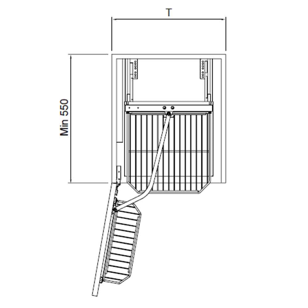 Despensa 6 niveles acero cromado