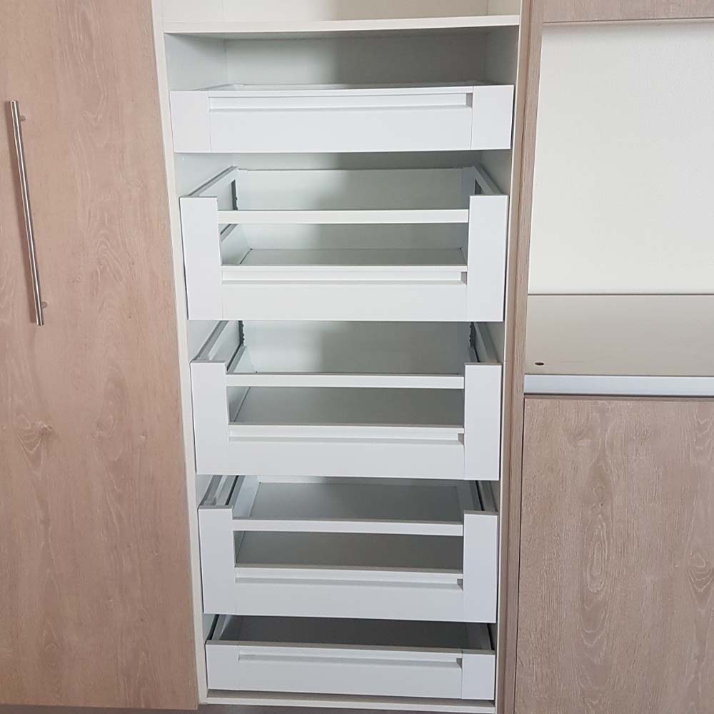 Despensa 5 cajones extracción total - Ancho 600mm - Blanco