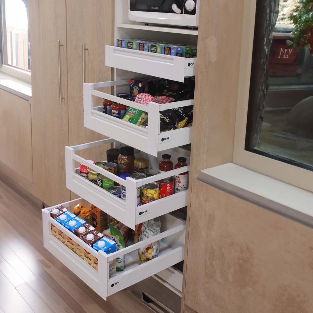 Despensa 5 cajones extracción total - Ancho 600mm - Blanco