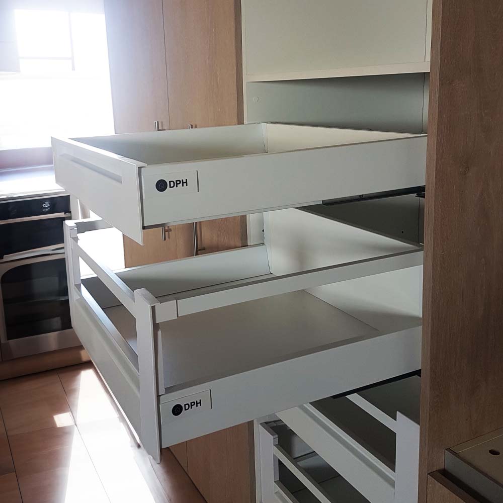 Despensa 5 cajones extracción total - Ancho 1000mm - Blanco
