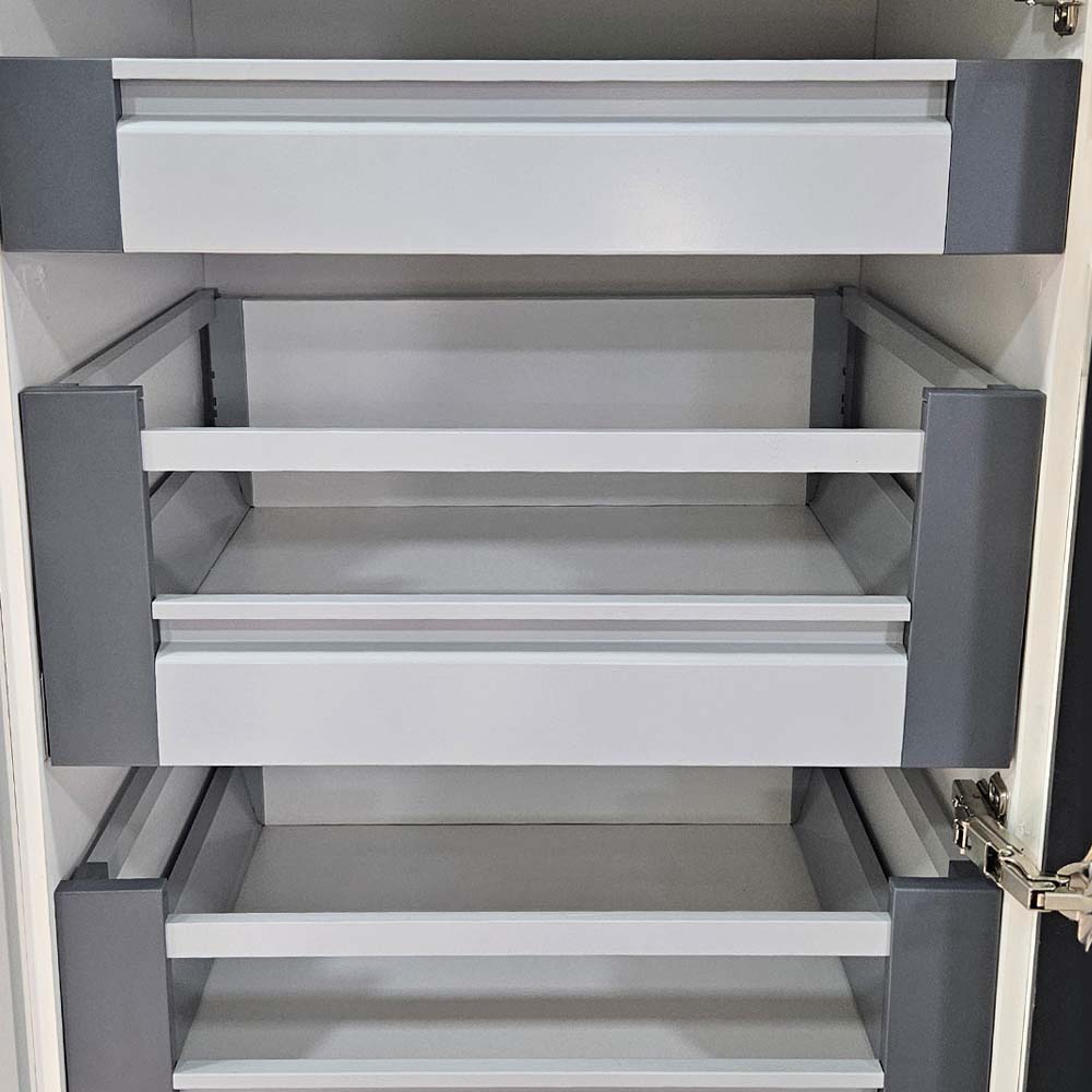 Despensa 5 cajones extracción total - Ancho 1000mm - Gris