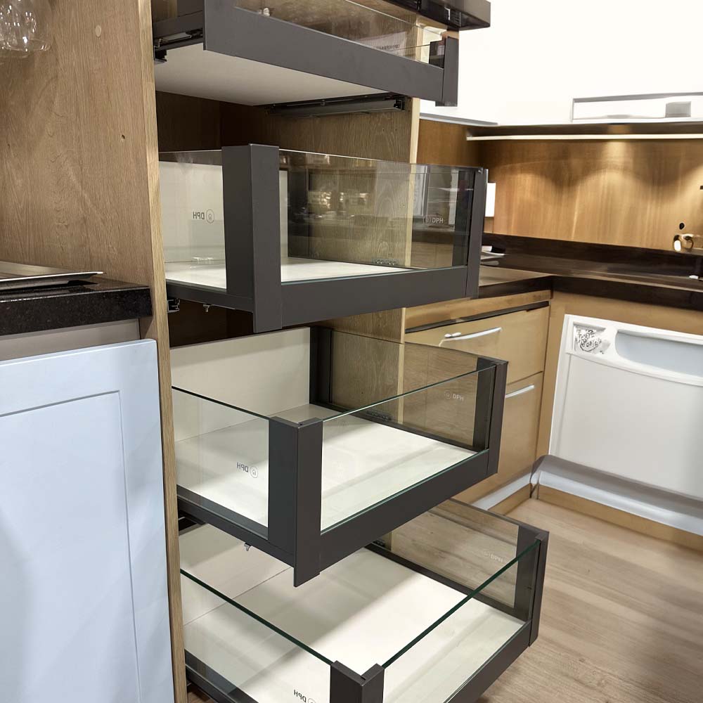 Despensa 5 cajones extracción total - antracita