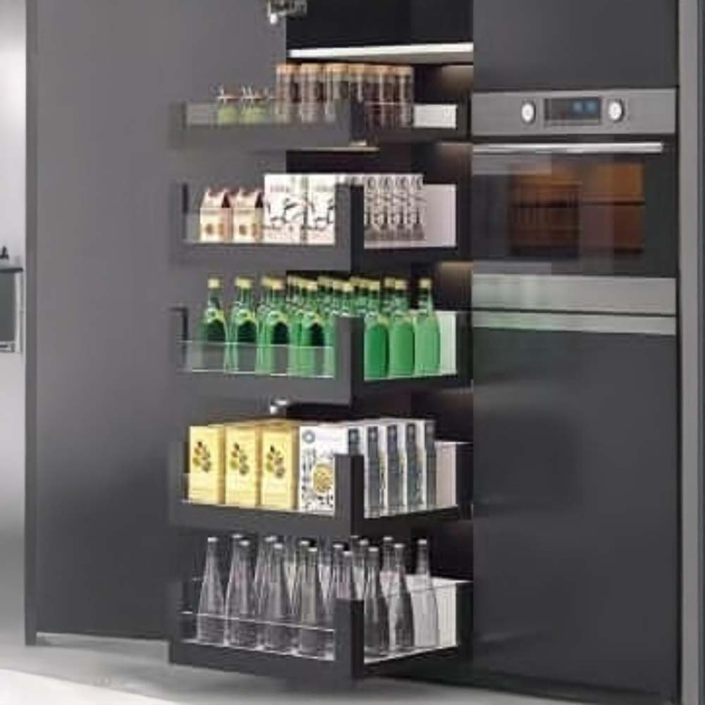 Despensa 5 cajones extracción total - antracita