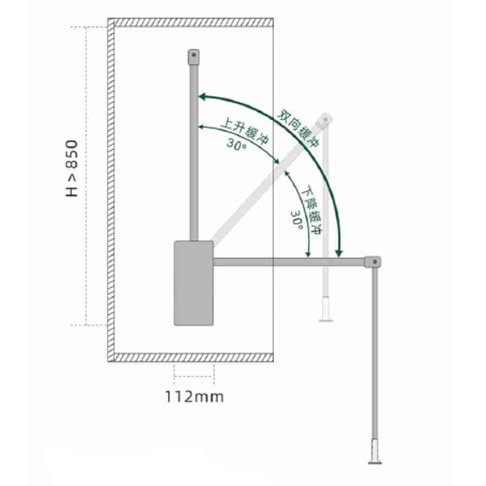 Elevador Barra Closet Gris