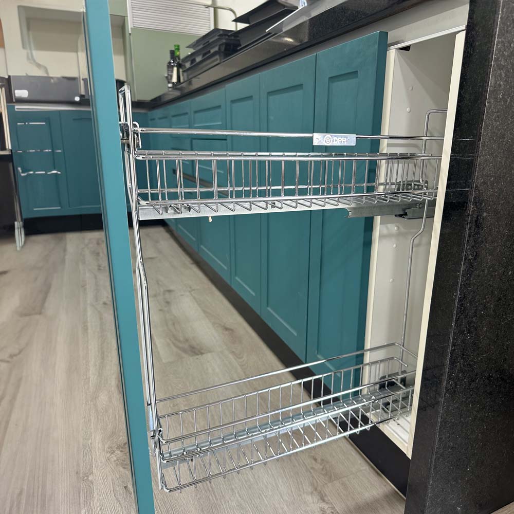 Especiero extraíble para Cocina cromado 150mm cierre suave