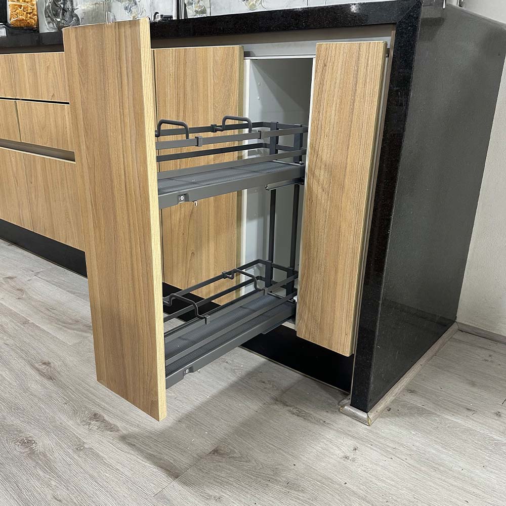 Especiero 200mm antracita extraíble cierre suave