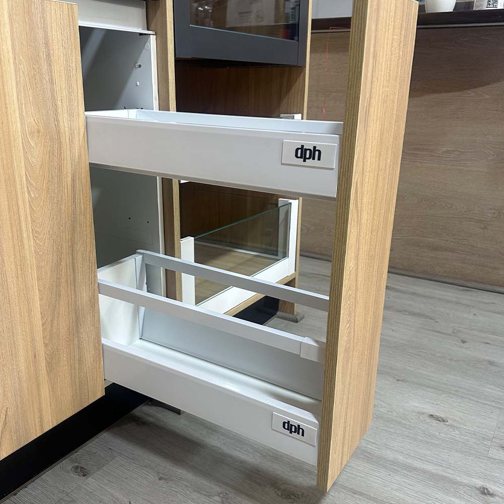 Especiero extraíble para Cocina blanco cierre suave