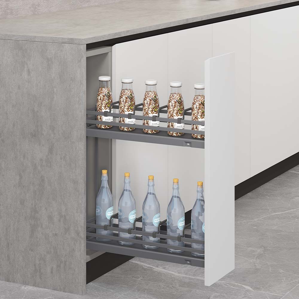 Especiero extraíble para Cocina color gris 150mm