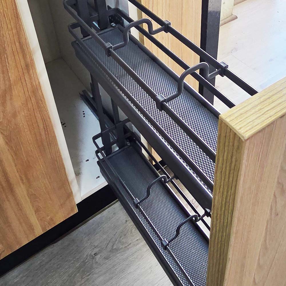 Especiero 150mm antracita extraíble cierre suave