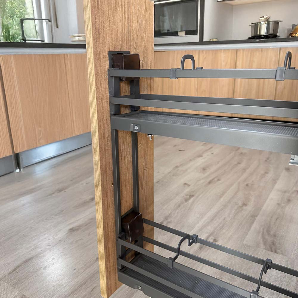 Especiero 150mm antracita extraíble cierre suave