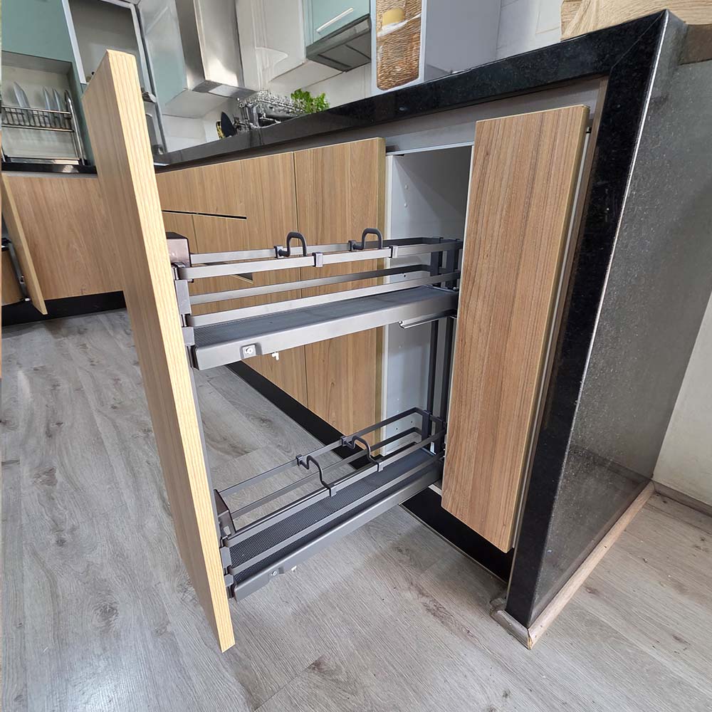 Especiero 150mm antracita extraíble cierre suave