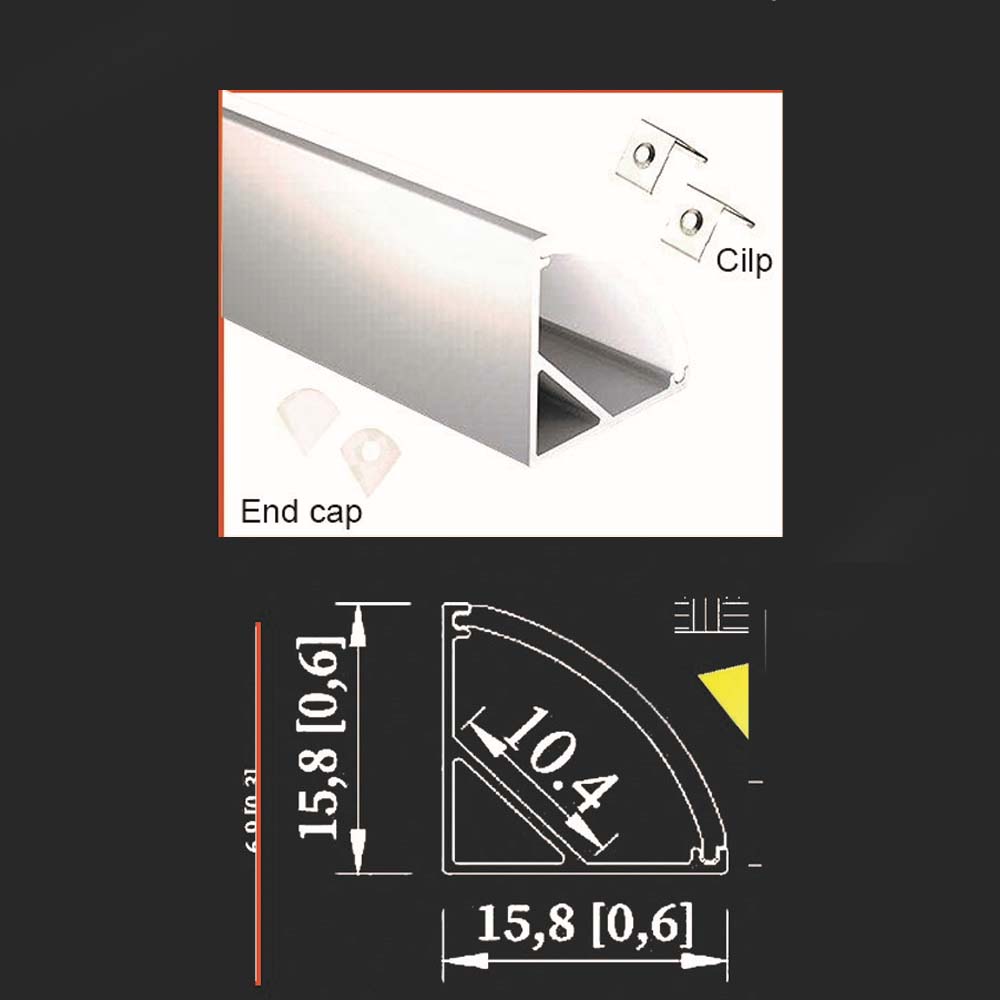 Canaleta LED Esquinero