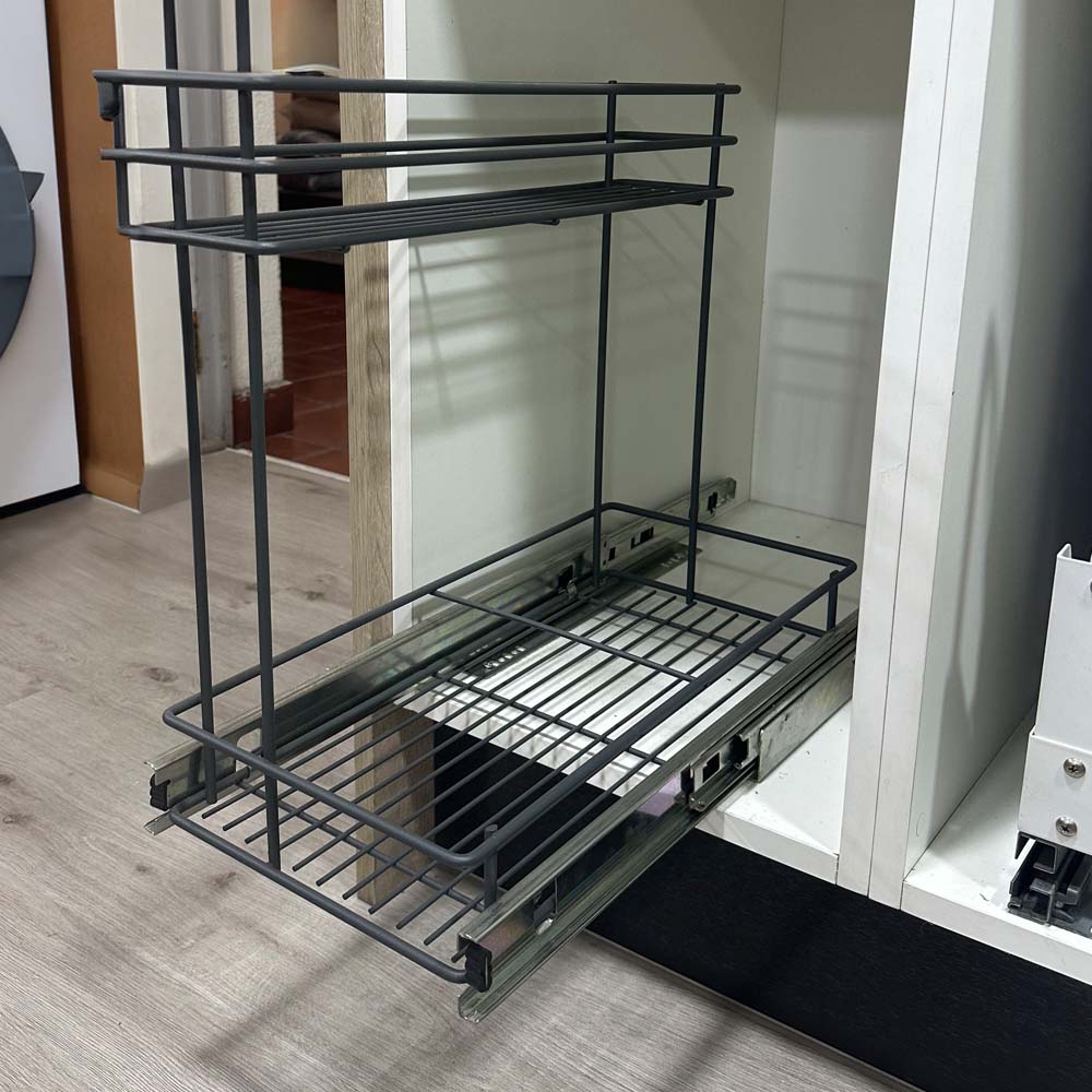 Organizador productos de limpieza - Doble altura antracita