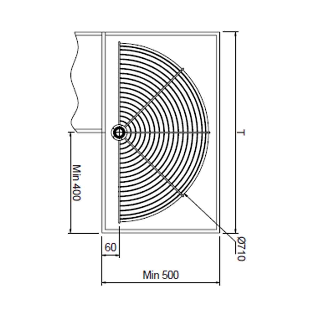 Rotonda Esquinera 180°