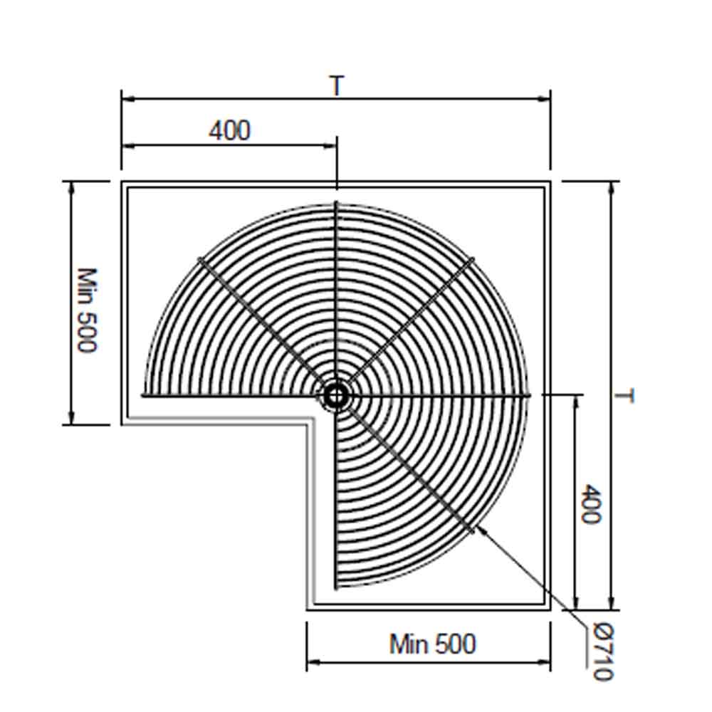Rotonda Esquinera 270°