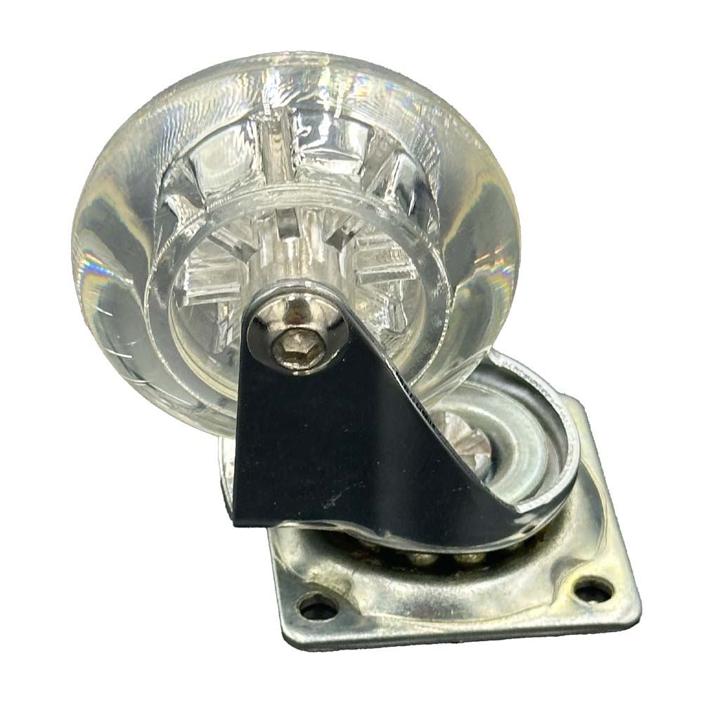Rueda PU transparente sin freno