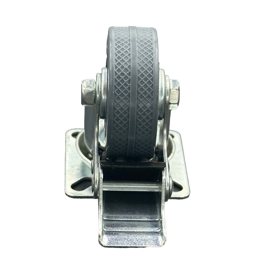 Rueda base goma gris con freno