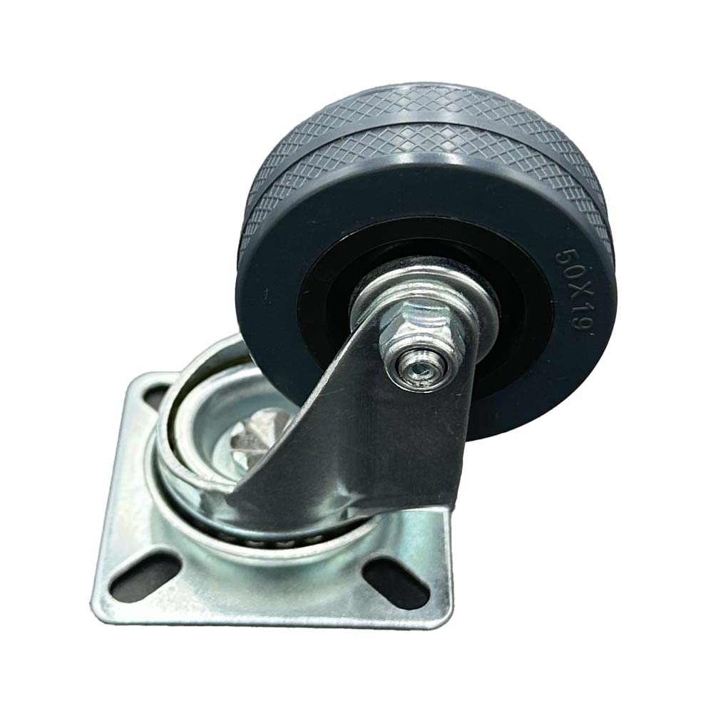 Rueda base goma gris sin freno