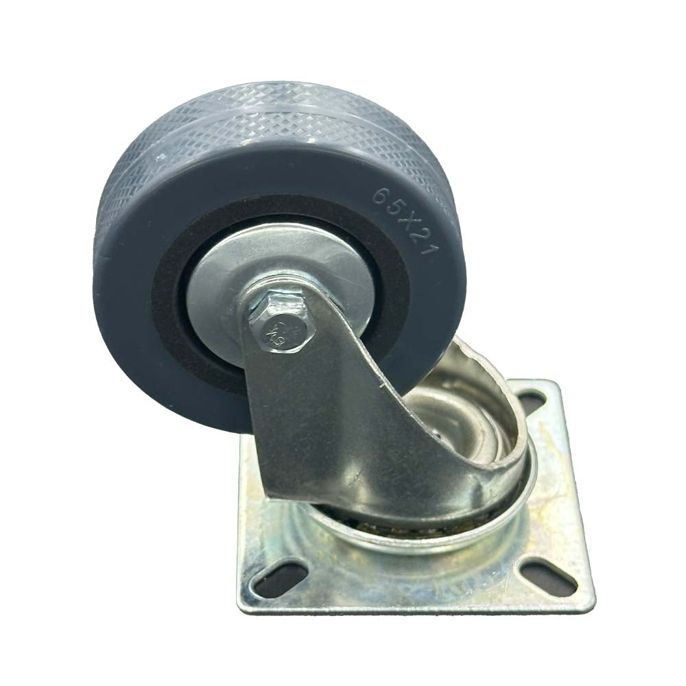 Rueda base goma gris sin freno