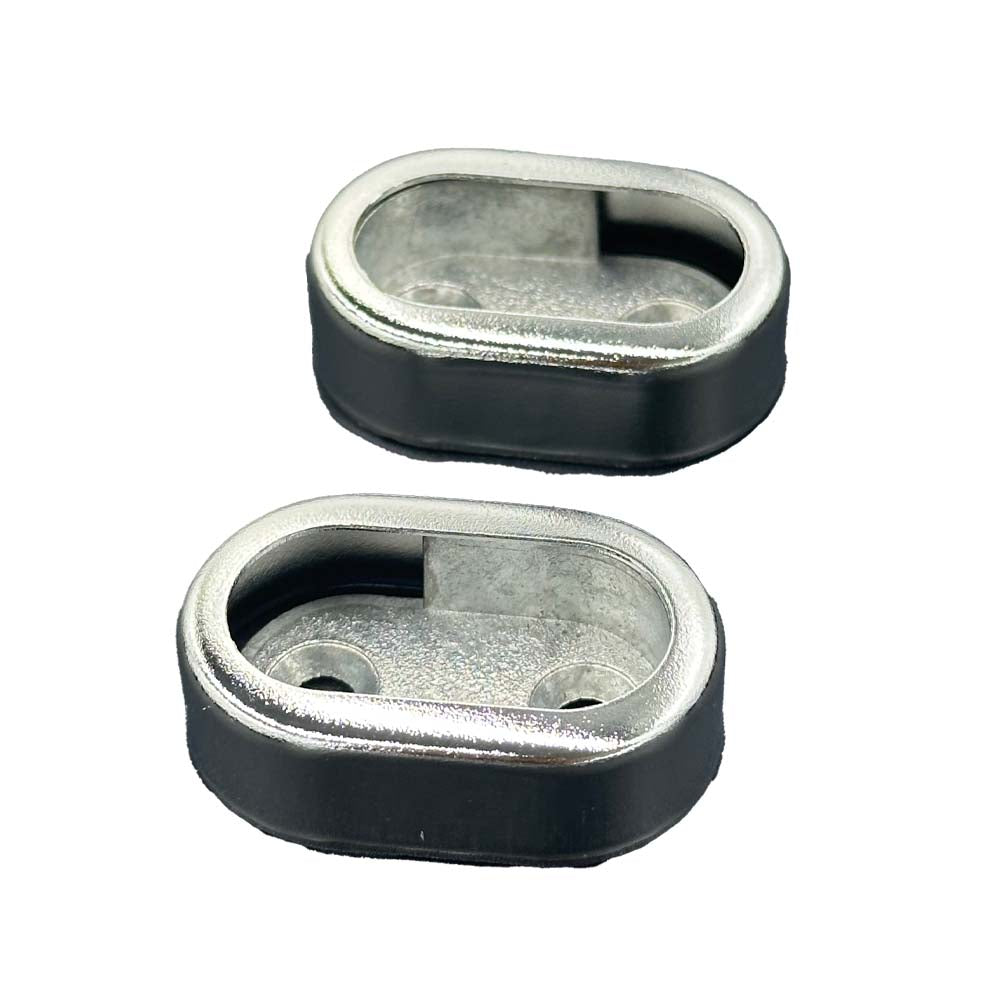 Soporte lateral barra closet ovalado con tapa