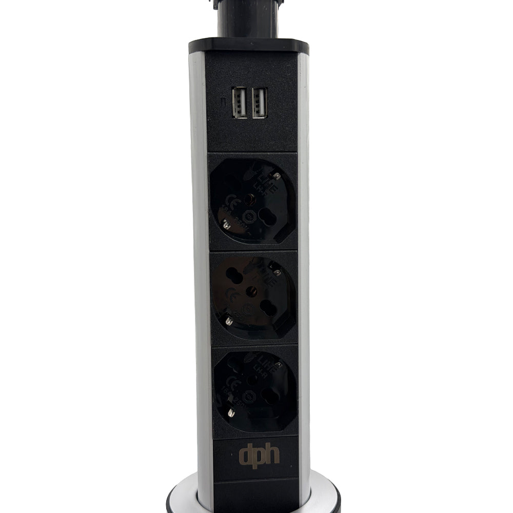 Torre enchufes empotrable para cocina y mesones