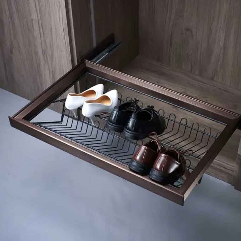 Zapatero Extraíble cierre suave color café