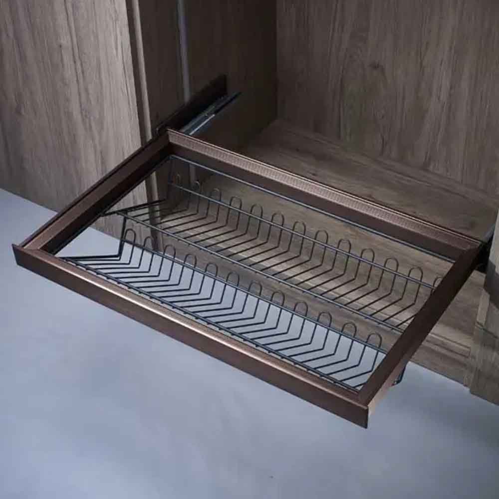 Zapatero Extraíble cierre suave color café