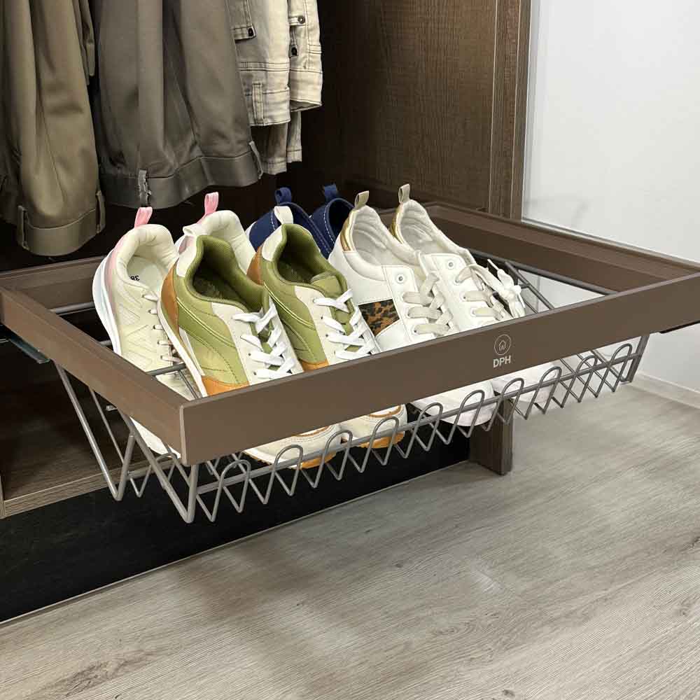 Zapatero Extraíble cierre suave color café