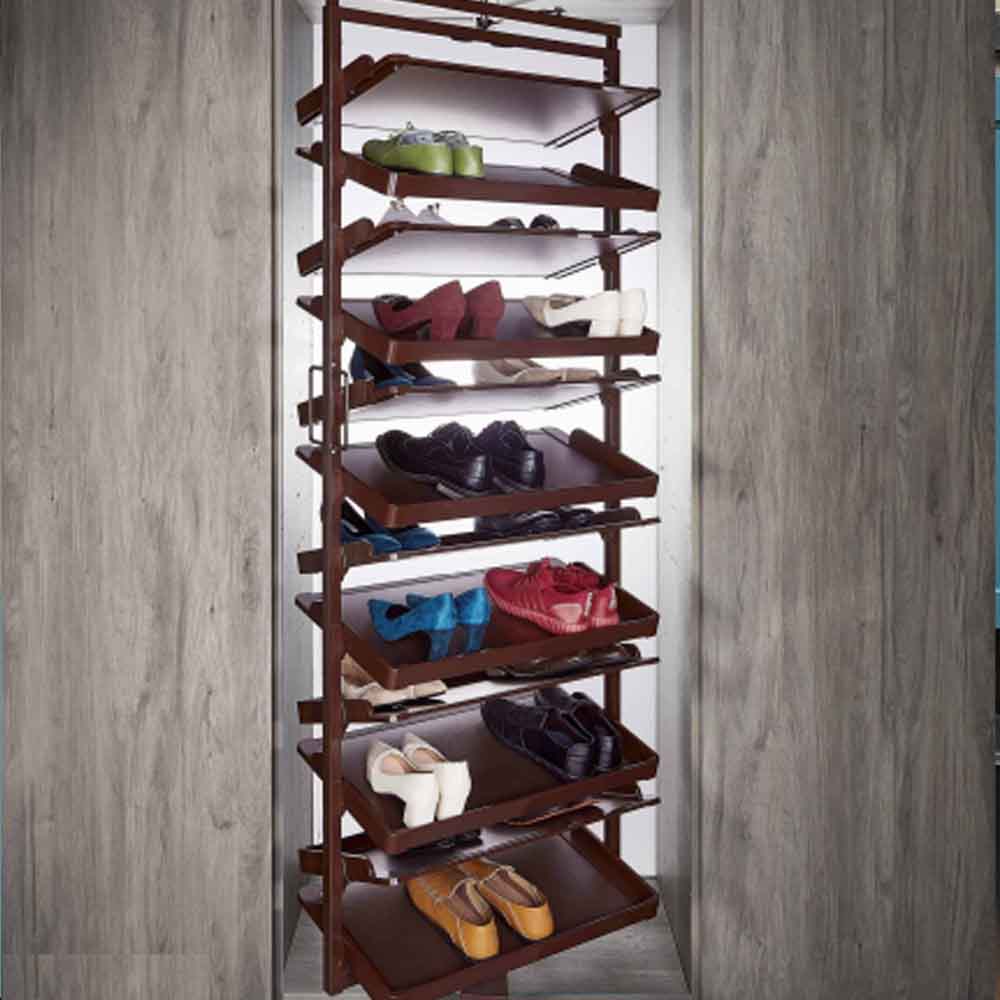 Rack Zapatero Giratorio color café