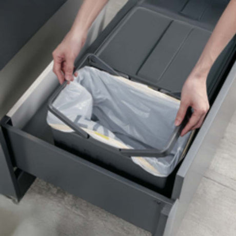 Basurero Reciclaje 2 contenedores para cajón (31 litros)