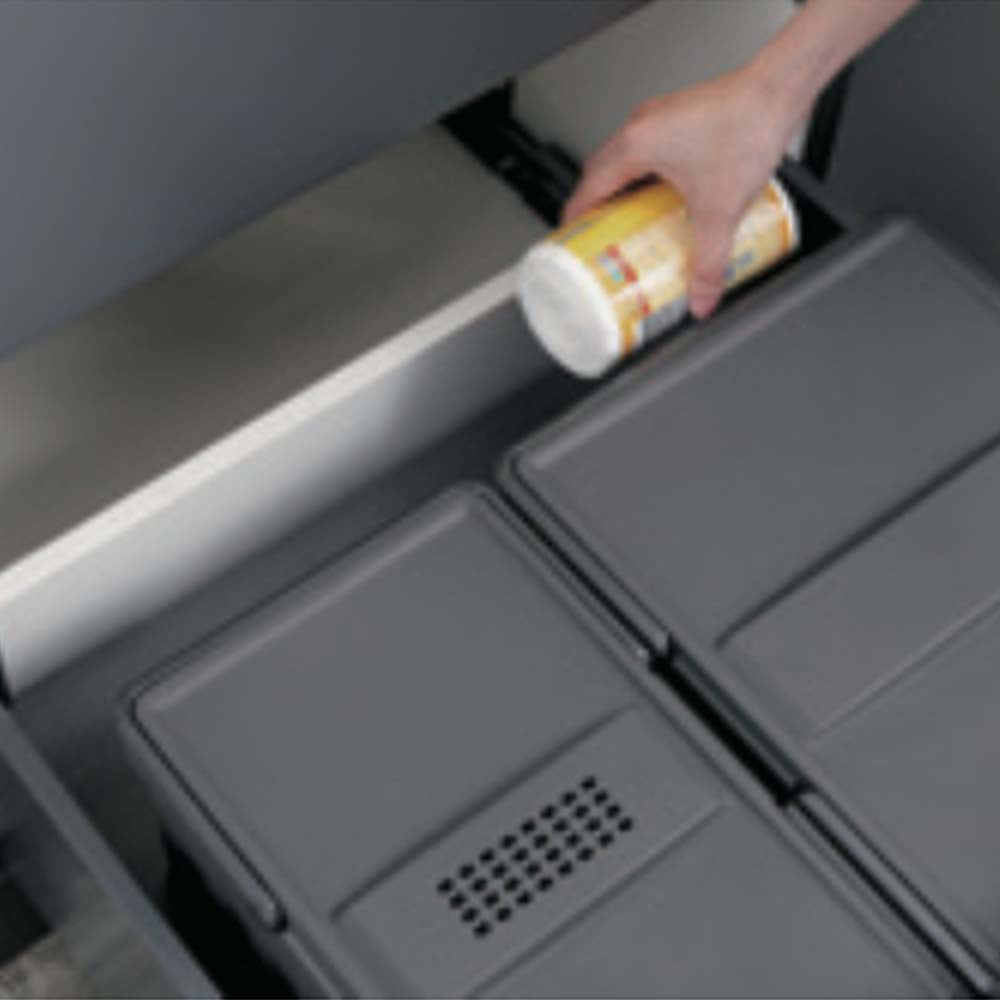 Basurero Reciclaje 2 contenedores para cajón (31 litros)