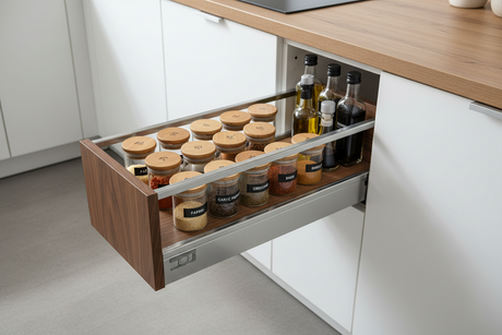 Especiero extraíble: cómo organizar condimentos sin ocupar espacio