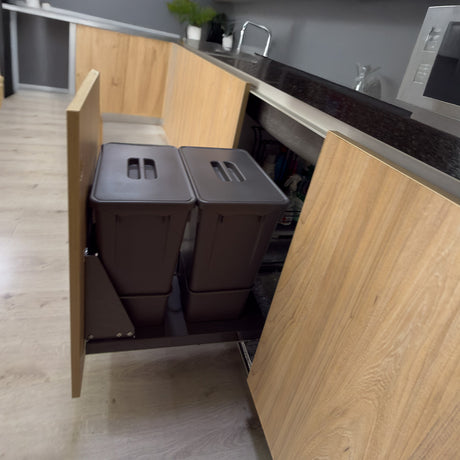 Basurero para Cocina 2 contenedores (18 litros) para frente 400mm